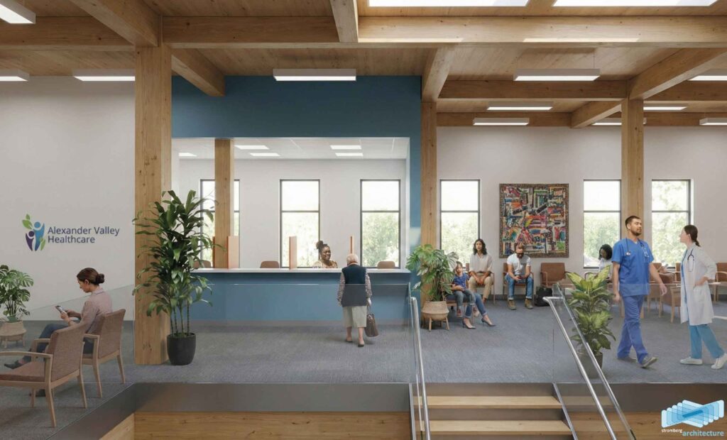 New AVH Health and Wellness Center interior 2nd floor reception